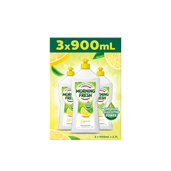 Morning Fresh Dishwashing Liquid 3 x 900mL - Lemon