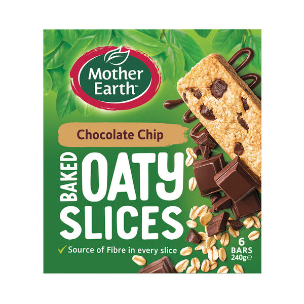 Mother Earth Baked Oaty Slices Chocolate Chip | 240g