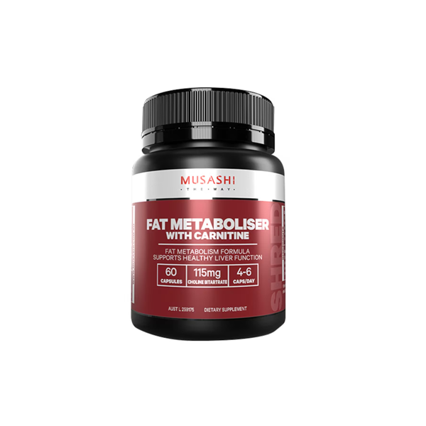 Musashi Fat Metaboliser with Carnitine 60 Capsules