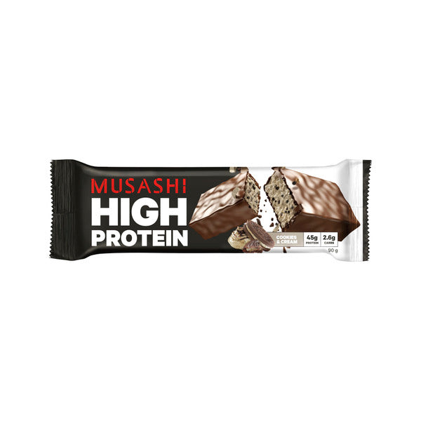Musashi High Protein P45 Bar Cookies And Cream | 90g