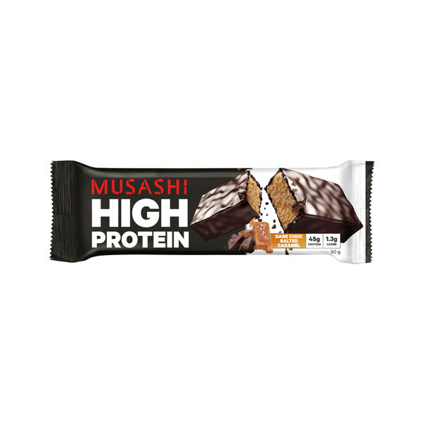 Musashi High Protein P45 Bar Dark Choc Salted Caramel | 90g