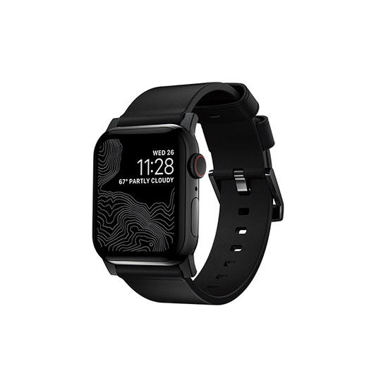 NOMAD Modern Leather Band for Apple Watch for 42-49mm (Black)