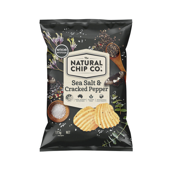 Natural Chip Co. Sea Salt & Cracked Pepper Potato Chips | 175g