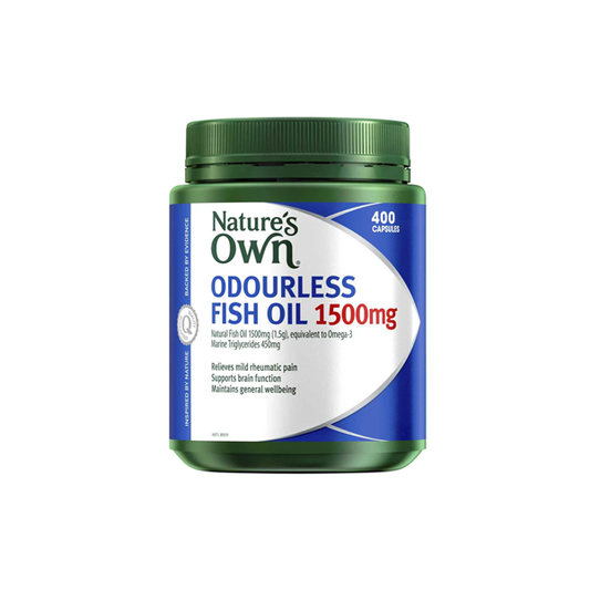 Natures Own Odourless Fish Oil 1500mg 400 Capsules