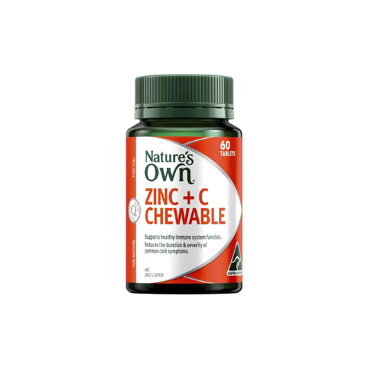 Natures Own Zinc + C Chewable 60 Tablets