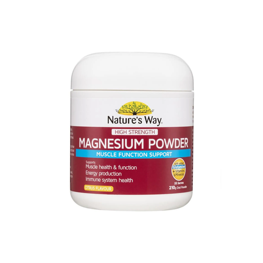 Natures Way High Strength Magnesium Powder Citrus 210g