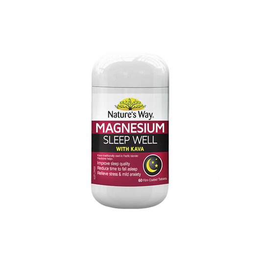 Natures Way Magnesium Sleep Well with Kava 60 Tablets