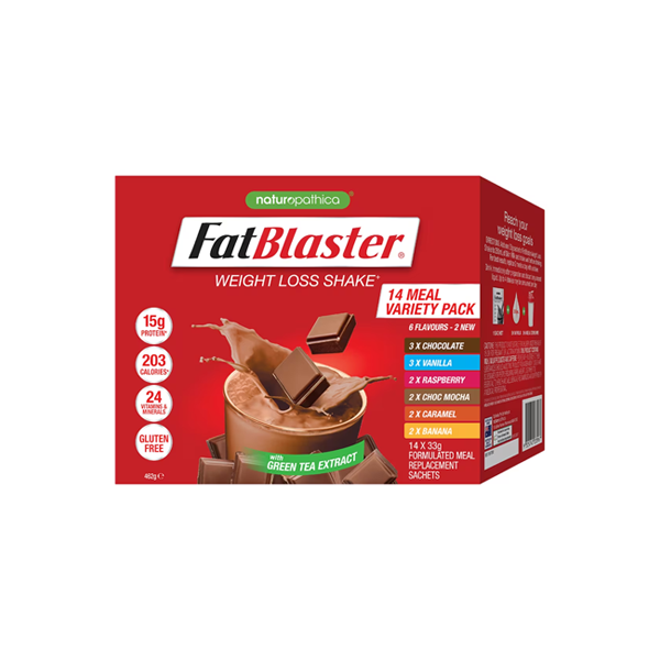 Naturopathica FatBlaster Weight Loss Shake Variety Pack 14 x 33g Sachets