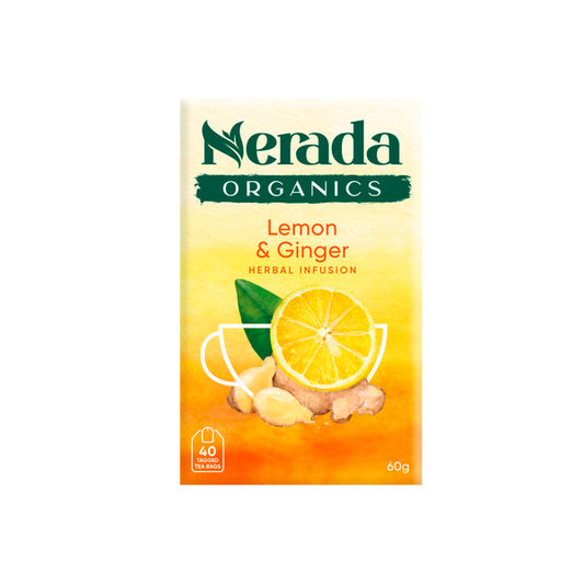 Nerada Organic Lemon & Ginger Tea Bags 40 pack | 60g
