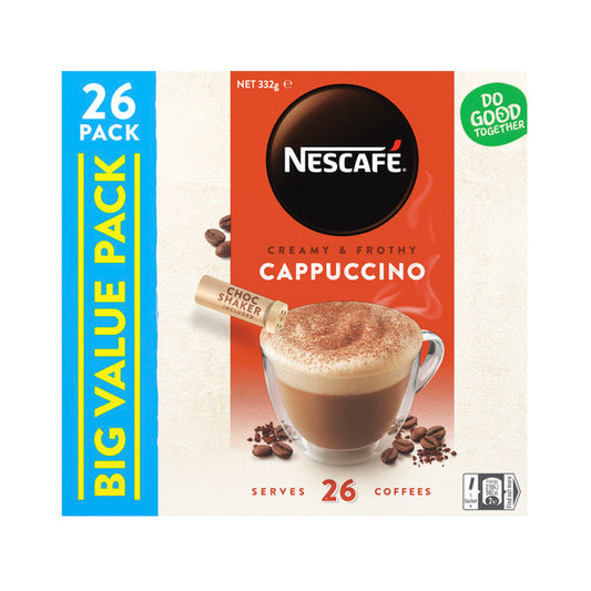 Nescafe Cappuccino Coffee Sachets | 26 Pack