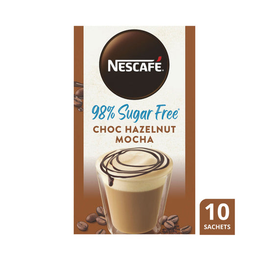 Nescafe Gold 98% Sugar Free Chocolate Hazelnut Mocha Sachets | 10 pack