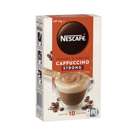 Nescafe Strong Cappuccino Coffee Sachets | 10 pack