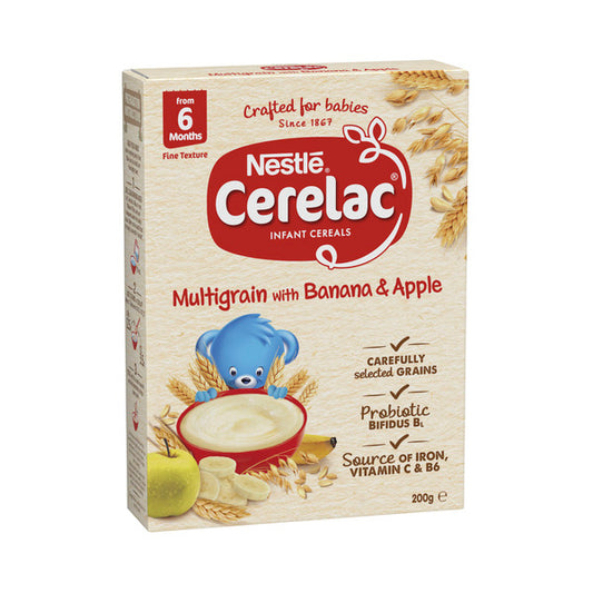 Nestle Cerelac Multigrain with Banana & Apple Baby Cereal Stage 3 | 200g x 2 Pack