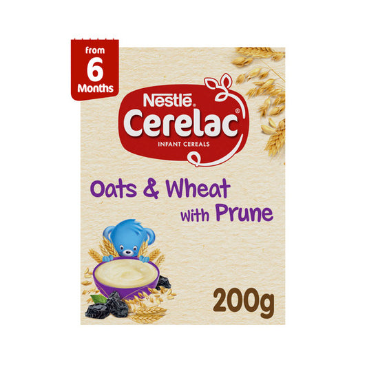 Nestle Cerelac Oats & Wheat with Prune Baby Cereal Stage 2 | 200g x 2 Pack