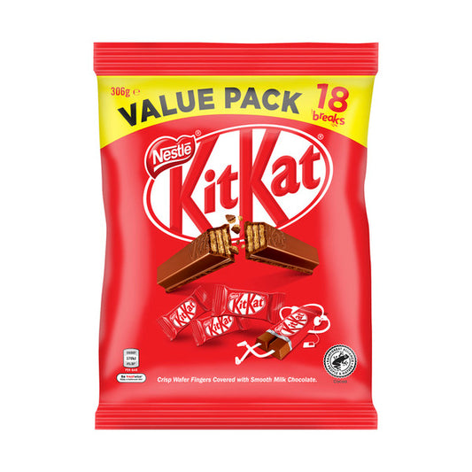 Nestle KitKat Milk Chocolate Value Share Pack 18 pieces | 306g