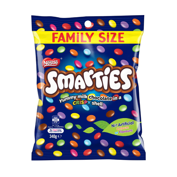 Nestle Smarties Chocolate Bag Family Size | 340g