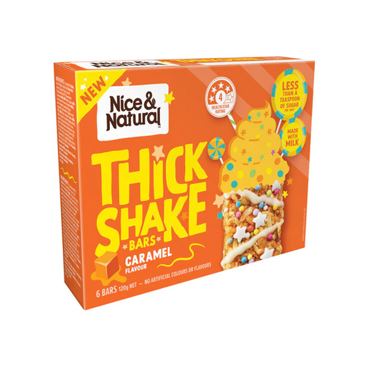Nice & Natural Thickshake Bars Caramel 6 Pack | 120g
