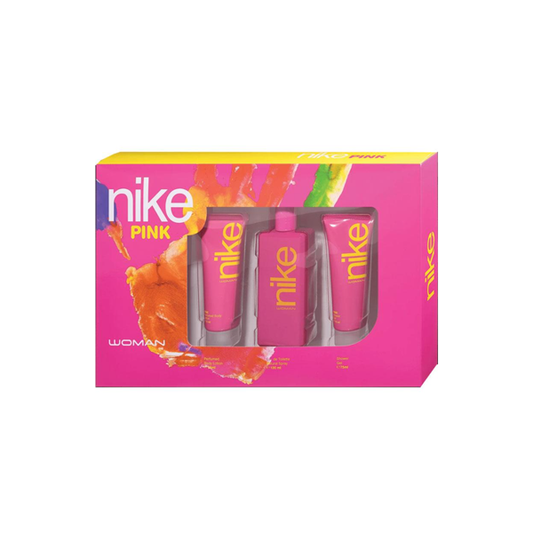 Nike Pink Woman Eau De Toilette 100ml 3 Piece Gift Set