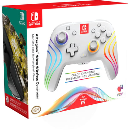 Nintendo Switch Afterglow Wave Wireless Controller White_2