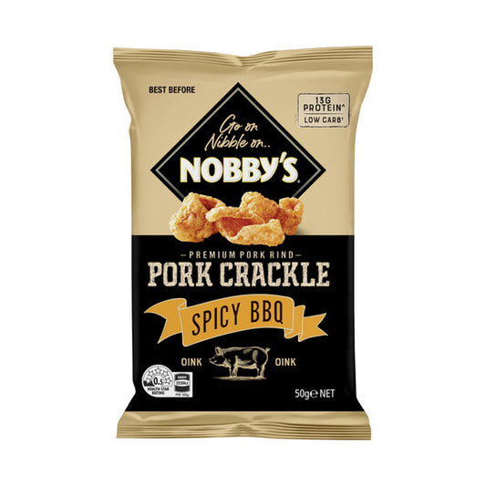 Nobbys Crackle Spicy BBQ | 50g x 2 Pack
