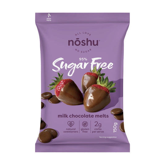 Noshu 95% Sugar Free Milk Chocolate Melts | 150g
