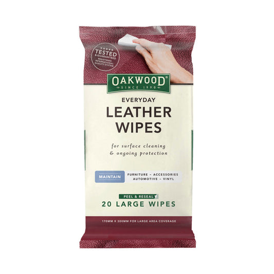 Oakwood Household Leather Wipes | 20 pack