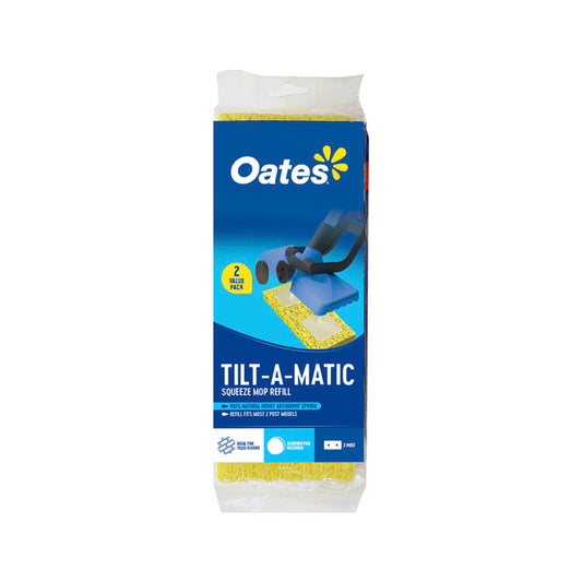 Oates Tilt-A-Matic Squeeze Mop Refill | 2 Pack