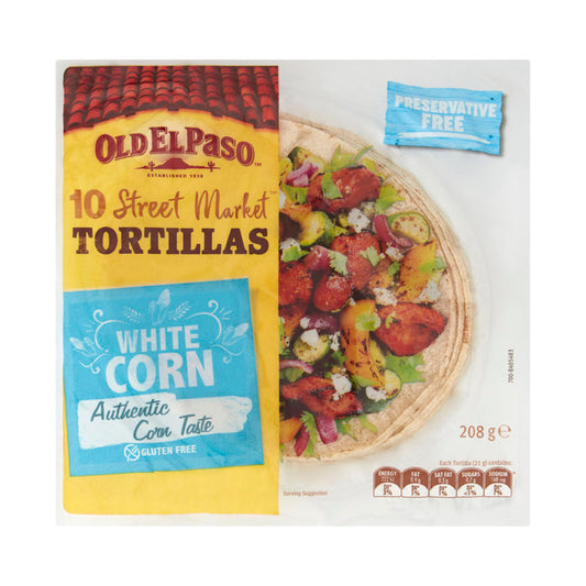 Old El Paso White Corn Tortillas Tacos 10 Pack | 208g