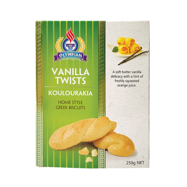 Olympian Vanilla Twists Koulourakia Greek Biscuits | 250g