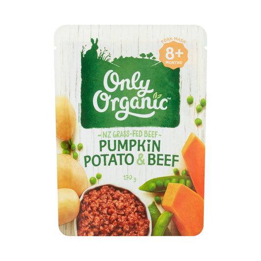 Only Organic Pumpkin Potato & Beef Baby Food 8+ Months | 170g