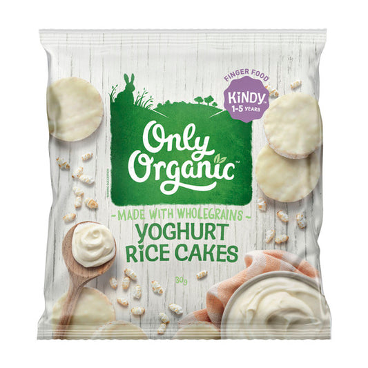 Only Organic Yoghurt Rice Cakes | 30g x 2 Pack