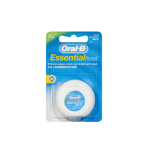 Oral-B Essential Waxed Dental Floss 50m