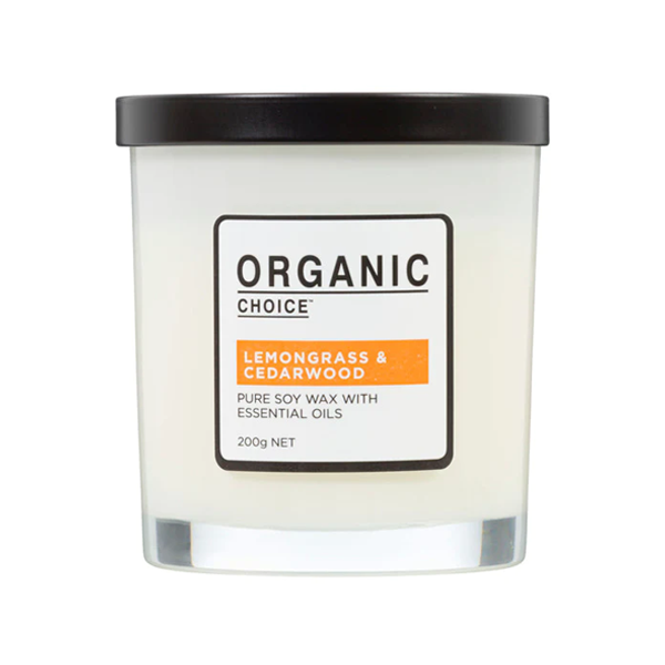 Organic Choice Candle Lemongrass & Cedarwood | 200g – Shop & Dispatch