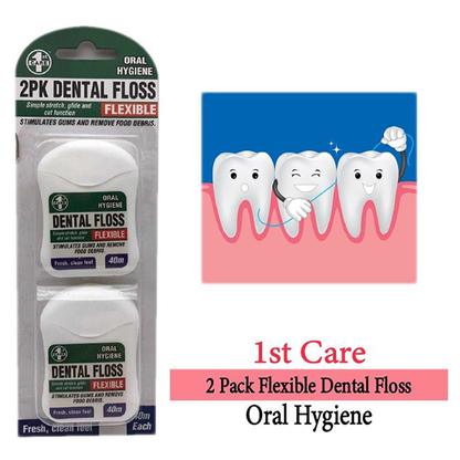 Ozoffer Dental Floss 1st Care 2x Flexible Oral Care Hygiene Flosser Tooth Healthy Gums