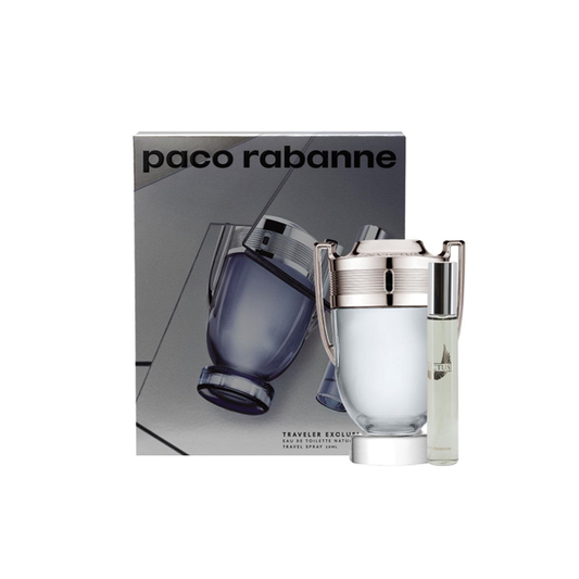 Paco Rabanne Invictus 100ml Eau De Toilette 2 Piece Gift Set Travel Edition
