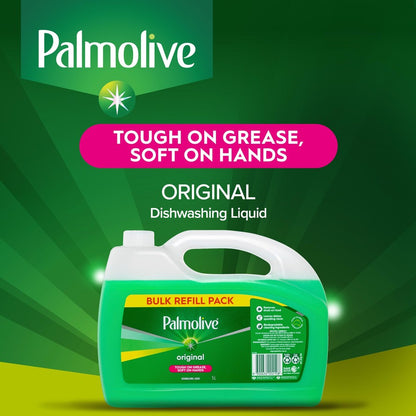 Palmolive Regular Dishwashing Liquid, 5L Bulk Refill Pack, Tough on Grease