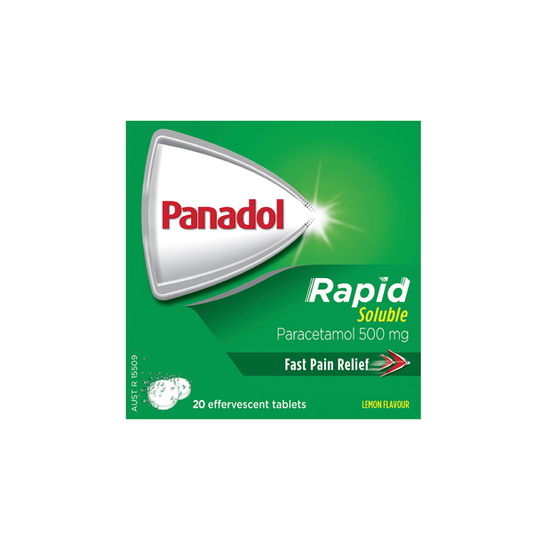 Panadol Rapid Soluble Fast Pain Relief 20 Effervescent Tablets