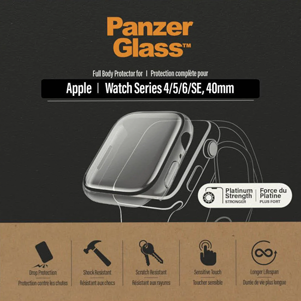 PanzerGlass Full Body Protector for Apple Watch 4/5/6/SE 40mm (Clear)