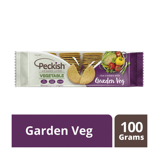 Peckish Garden Veg Rice Crackers | 100g