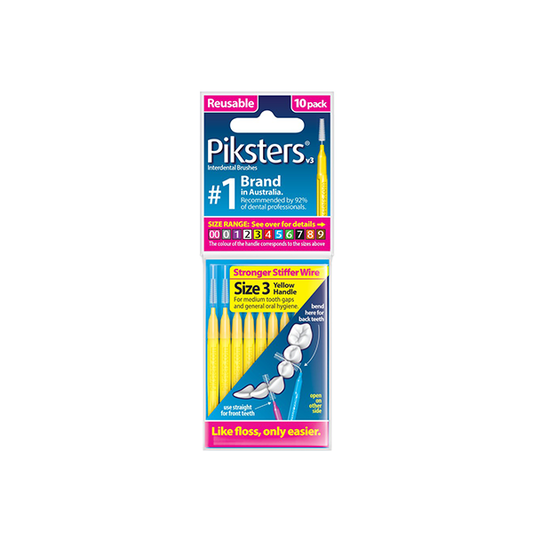 Piksters Interdental Brushes Yellow Size 3 - 10 Pack