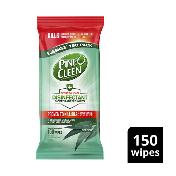 Pine O Cleen Disinfectant Wipes Eucalyptus | 150 pack