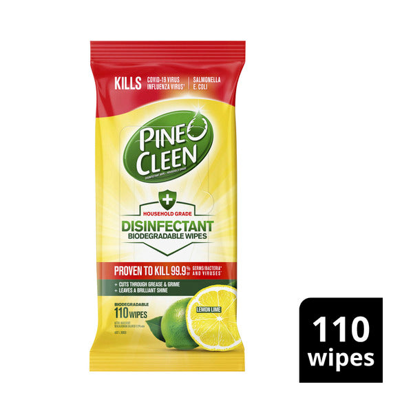 Pine O Cleen Disinfectant Wipes Lemon | 110 pack