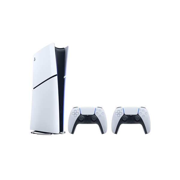 PlayStation 5 Digital Edition Slim Console with Two DualSense Wireless Controllers Bundle