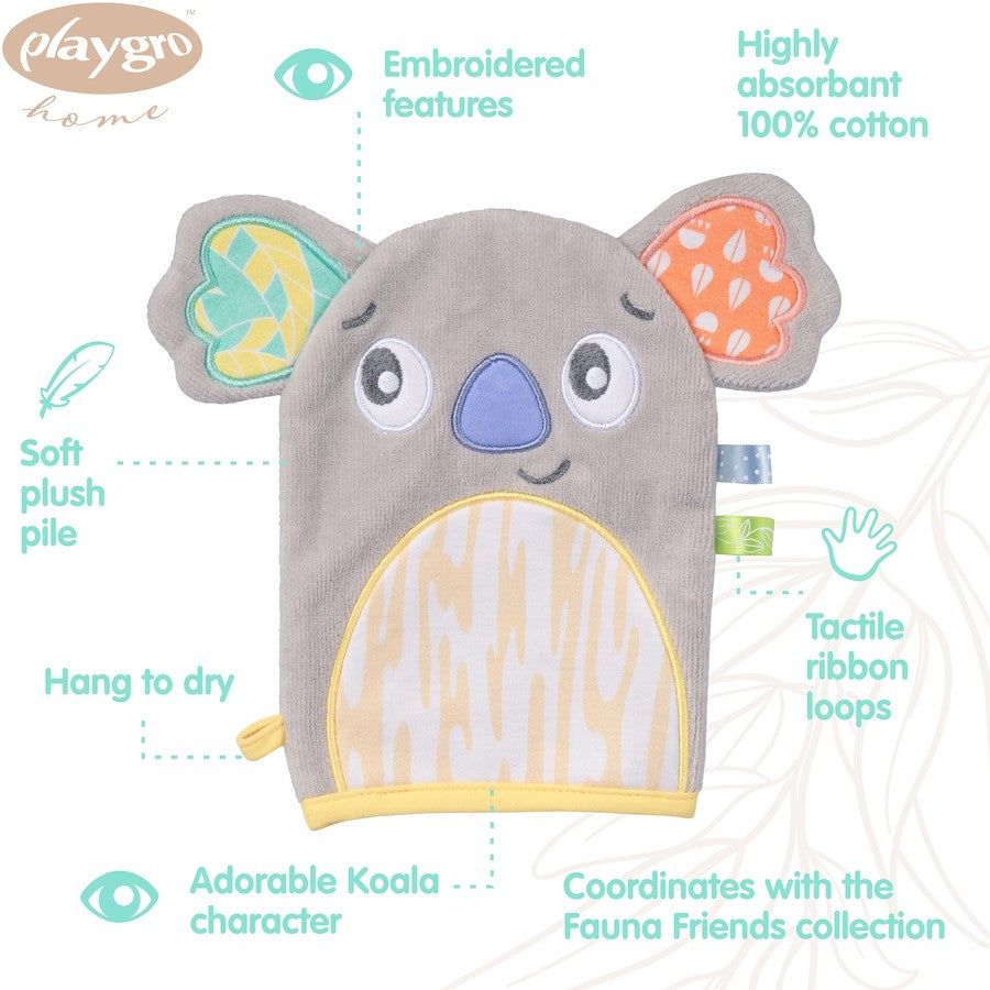 Playgro Home Fauna Friends Wash Mitt Koala