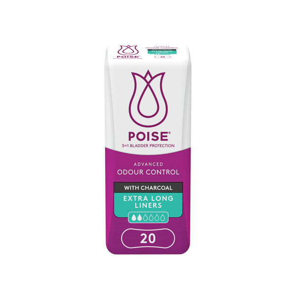 Poise Liners Advanced Odour Protect Extra Long | 20 pack