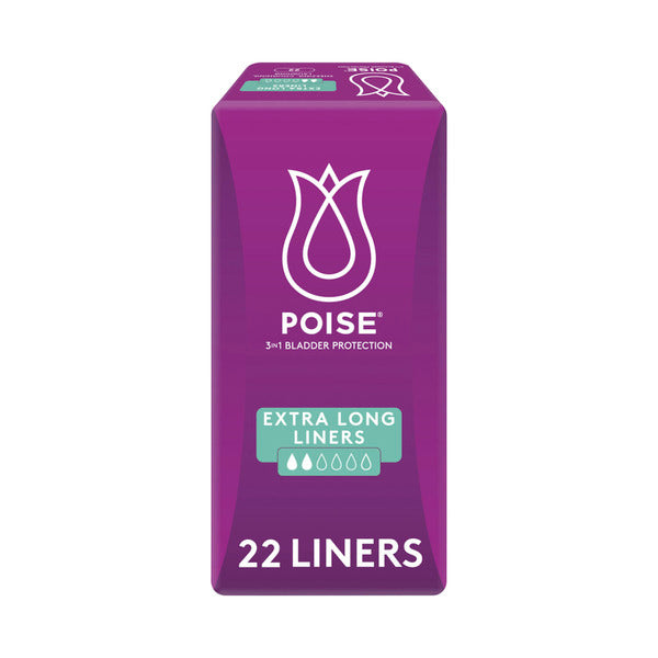 Poise Liners For Bladder Leaks Extra Long | 22 pack