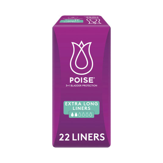 Poise Liners For Bladder Leaks Extra Long | 22 pack