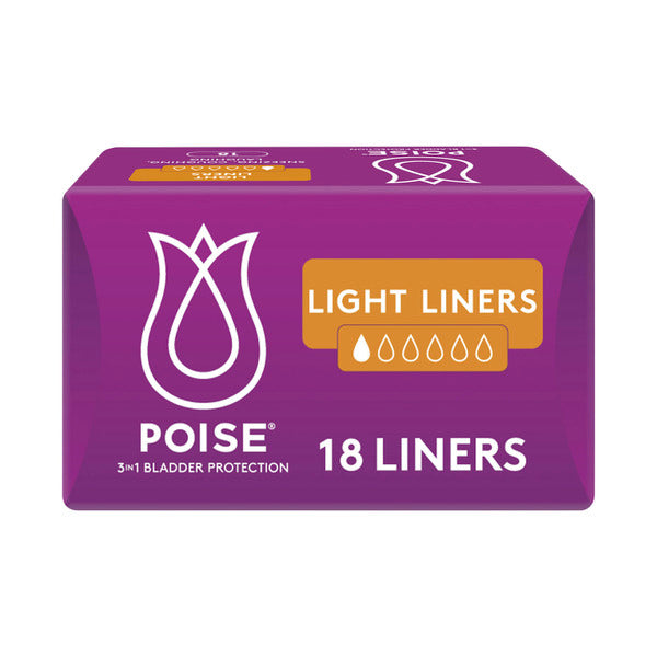 Poise Liners For Bladder Leaks Light | 18 pack