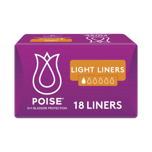 Poise Liners For Bladder Leaks Light | 18 pack