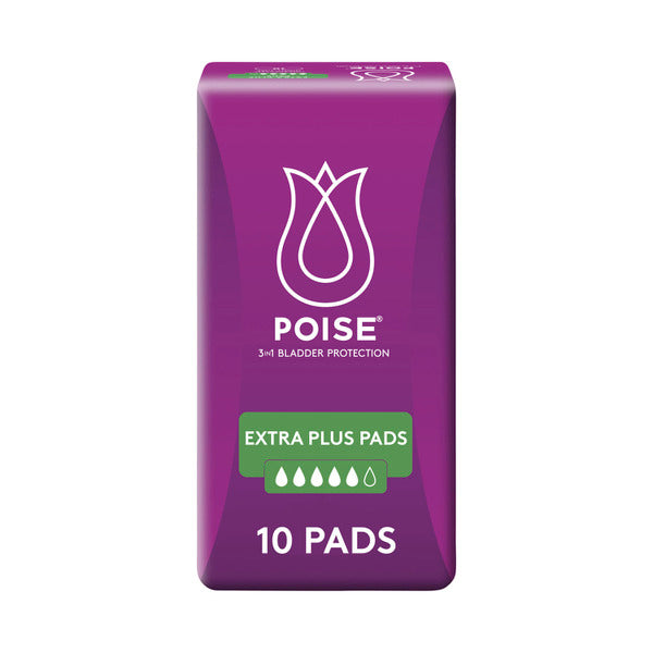 Poise Pads For Bladder Leaks Extra Plus | 10 pack